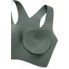 imageCRZ YOGA Womens Flex Sculpt Racerback Sports Bra  U Neck Medium Impact Padded Wireless Workout Gym Crop TopGrey Sage