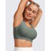 imageCRZ YOGA Womens Flex Sculpt Racerback Sports Bra  U Neck Medium Impact Padded Wireless Workout Gym Crop TopGrey Sage