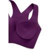imageCRZ YOGA Womens Flex Sculpt Racerback Sports Bra  U Neck Medium Impact Padded Wireless Workout Gym Crop TopPlum Magenta