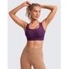 imageCRZ YOGA Womens Flex Sculpt Racerback Sports Bra  U Neck Medium Impact Padded Wireless Workout Gym Crop TopPlum Magenta