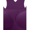imageCRZ YOGA Womens Flex Sculpt Racerback Sports Bra  U Neck Medium Impact Padded Wireless Workout Gym Crop TopPlum Magenta