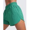 imageCRZ YOGA Womens High Waisted Running Shorts Mesh Liner 3 Dolphin Quick Dry for Athletic Gym Track Workout with Zip PocketCascadia Green
