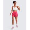 imageCRZ YOGA Womens High Waisted Running Shorts Mesh Liner 3 Dolphin Quick Dry for Athletic Gym Track Workout with Zip PocketLip Gloss Pink