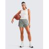 imageCRZ YOGA Womens High Waisted Running Shorts Mesh Liner 3 Dolphin Quick Dry for Athletic Gym Track Workout with Zip PocketSterling