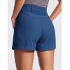 imageCRZ YOGA Womens Lightweight Mid Rise Hiking Shorts 4  Stretch for Athletic Summer Travel Outdoor Golf with Zip PocketsPitch Blue