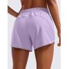 imageCRZ YOGA Womens Mid Waisted Running Shorts Liner  5 Quick Dry for Athletic Sport Workout Track with Zip PocketLilac