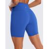 imageCRZ YOGA Womens Naked Feeling Biker Shorts  6 Inches High Waist Yoga Workout Running Gym SpandexWaves Blue