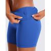 imageCRZ YOGA Womens Naked Feeling Biker Shorts  6 Inches High Waist Yoga Workout Running Gym SpandexWaves Blue