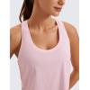 imageCRZ YOGA Womens Pima Cotton Racerback Workout Tank Tops Scoop Neck Athletic Loose Sleeveless ShirtsStrawberry Pink