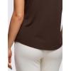 imageCRZ YOGA Womens Pima Cotton Short Sleeve Workout Shirts Casual Yoga TShirt Soft Athletic TopHot Fudge Brown