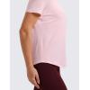 imageCRZ YOGA Womens Pima Cotton Short Sleeve Workout Shirts Casual Yoga TShirt Soft Athletic TopStrawberry Pink