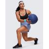 imageCRZ YOGA Womens Strappy Sports Bra  Criss Cross Back Padded Medium Support Wireless Gym Cami Workout YogaBlack