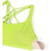 imageCRZ YOGA Womens Strappy Sports Bra  Criss Cross Back Padded Medium Support Wireless Gym Cami Workout YogaChartreuse