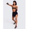 imageCRZ YOGA Womens Strappy Sports Bra  Criss Cross Back Padded Medium Support Wireless Gym Cami Workout YogaCoffee Brown