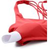 imageCRZ YOGA Womens Strappy Sports Bra  Criss Cross Back Padded Medium Support Wireless Gym Cami Workout YogaCrimson