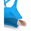 imageCRZ YOGA Womens Strappy Sports Bra  Criss Cross Back Padded Medium Support Wireless Gym Cami Workout YogaMadagascar Blue