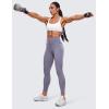 imageCRZ YOGA Womens Strappy Sports Bra  Criss Cross Back Padded Medium Support Wireless Gym Cami Workout YogaWhite