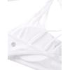 imageCRZ YOGA Womens Strappy Sports Bra  Criss Cross Back Padded Medium Support Wireless Gym Cami Workout YogaWhite