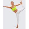 imageCRZ YOGA Womens Strappy Sports Bras Fitness Workout Padded Yoga Top Criss Cross Back CamiChartreuse