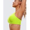 imageCRZ YOGA Womens Strappy Sports Bras Fitness Workout Padded Yoga Top Criss Cross Back CamiChartreuse