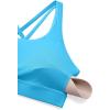 imageCRZ YOGA Womens Strappy Sports Bras Fitness Workout Padded Yoga Top Criss Cross Back CamiKayak Blue