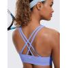 imageCRZ YOGA Womens Strappy Sports Bras Fitness Workout Padded Yoga Top Criss Cross Back CamiPeriwinkle Purple