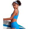 imageCRZ YOGA Womens V Neck Bikini Tops Bathing Suit V Back Wide Straps Swim Bra Padded SwimsuitMadagascar Blue