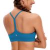 imageCRZ YOGA Butterluxe Womens Y Back Sports Bra  Padded Racerback Low Impact Spaghetti Thin Strap Workout Yoga TopSupersonic Blue