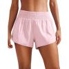 imageCRZ YOGA High Waisted Running Shorts for Women 25quot  Mesh Liner Quick Dry for Sport Athletic Workout with Zipper PocketStrawberry Pink