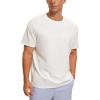 imageCRZ YOGA Mens Cotton Polyester Short Sleeve TShirt Classic Fit Casual Workout Tops Soft Premium TeeMilky White Bone