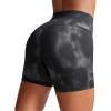 imageCRZ YOGA Secretsculpt Womens Butterlift High Waist Scrunch Butt Biker Shorts 4 Inches  No Front Seam Workout Gym BootyGrey Tie Dye Flowers