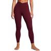 imageCRZ YOGA Womens Butterluxe Cross Waist Workout Leggings 25 Inches  V Crossover High Waisted Gym YogaRed Merlot
