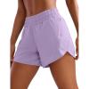 imageCRZ YOGA Womens Mid Waisted Running Shorts Liner  5 Quick Dry for Athletic Sport Workout Track with Zip PocketLilac