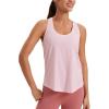 imageCRZ YOGA Womens Pima Cotton Racerback Workout Tank Tops Scoop Neck Athletic Loose Sleeveless ShirtsStrawberry Pink
