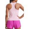 imageCRZ YOGA Womens Seamless Racerback Tank Scoop Neck Breathable Running Workout Tops Athletic Gym Sleeveless ShirtsStrawberry Pink
