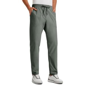 imageCRZ YOGA All Day Comfy Golf Pants for Men 31 Quick Dry Lightweight Work Casual Pants with PocketsGrey Sage