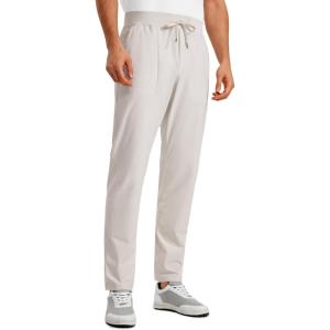 imageCRZ YOGA All Day Comfy Golf Pants for Men 31 Quick Dry Lightweight Work Casual Pants with PocketsMilky White