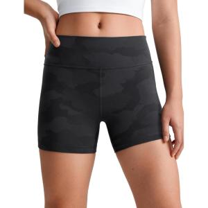 imageCRZ YOGA Girls Butterluxe Athletic Biker Shorts  Kids Teen High Waist Lounge Active Dance Yoga Running Buttery SoftDark Grey Camouflage 2