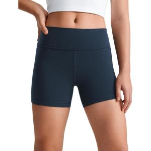 imageCRZ YOGA Girls Butterluxe Athletic Biker Shorts  Kids Teen High Waist Lounge Active Dance Yoga Running Buttery SoftTwilight Blue