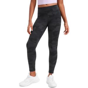 imageCRZ YOGA Girls Butterluxe Full Length Athletic Leggings  Kids High Waist Lounge Pants Active Dance Running Yoga TightsDark Grey Camouflage 2