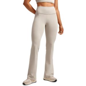 imageCRZ YOGA Womens Butterluxe High Waist Flare Pants 29quot  305quot  32quot  335quot  Yoga Bootcut Wide Leg with Pocket LoungeMojave Tan
