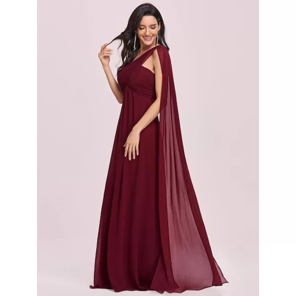 EverPretty Womens Customized Different Sleeves Aline Chiffon Formal Dress BurgundyUburgundy