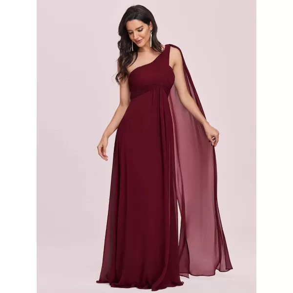 EverPretty Womens Customized Different Sleeves Aline Chiffon Formal Dress BurgundyUburgundy