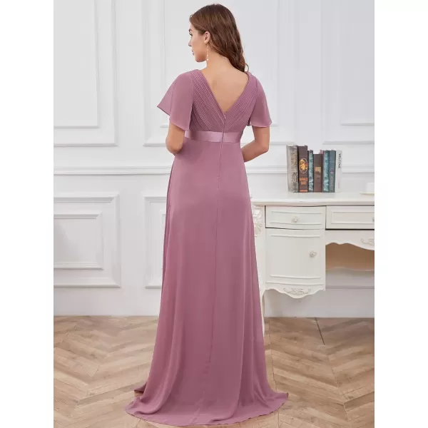 EverPretty Women Chiffon VNeck Maternity Party Dresses for Baby Shower with Sleeves 20795EYOrchid