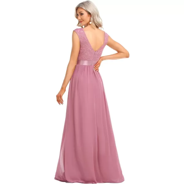 EverPretty Women Elegant 34 Sleeve Empire Waist Maxi Bridesmaid Dresses 07412Aorchid