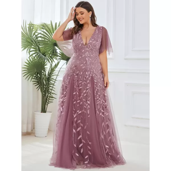 EverPretty Women Elegant Double V Neck Long Formal Party Dress Orchid US20EverPretty Women Elegant Double V Neck Long Formal Party Dress Orchid US20