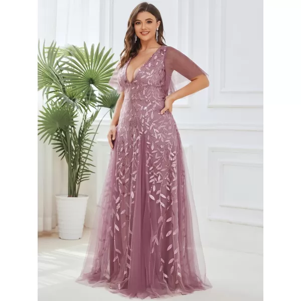 EverPretty Women Floral Sequin Prom Gown Special Ocassion Dress Orchid US22EverPretty Women Floral Sequin Prom Gown Special Ocassion Dress Orchid US22