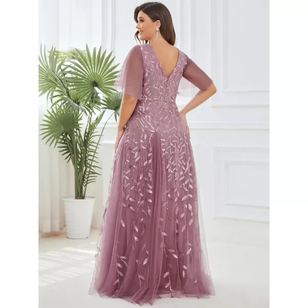 EverPretty Women Floral Sequin Prom Gown Special Ocassion Dress Orchid US22EverPretty Women Floral Sequin Prom Gown Special Ocassion Dress Orchid US22