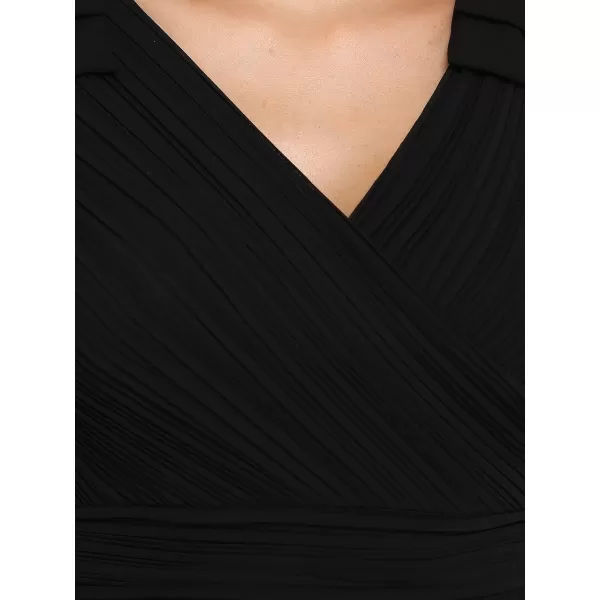 EverPretty Womens ALine Wedding Bridesmaid Dress Long Formal Dress 7709Black