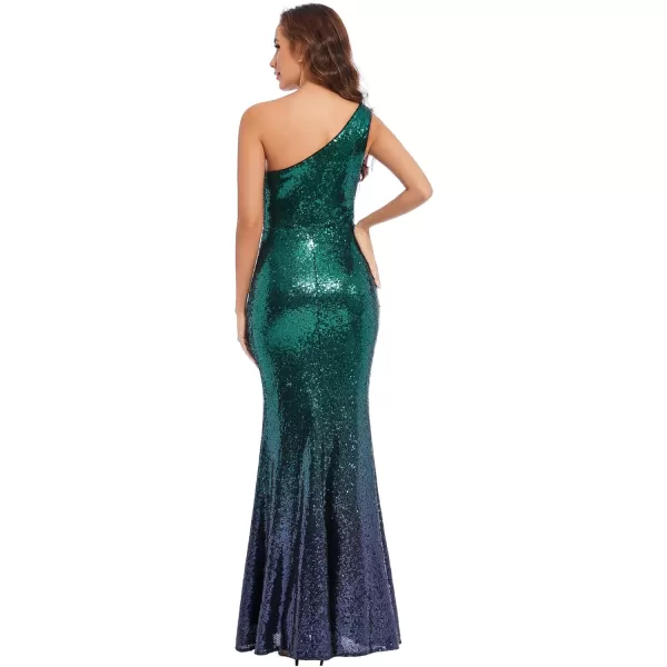 EverPretty Womens Gliter Side Slit Sleeveless Sequin Evening Formal Party Dress 0116Dark Green